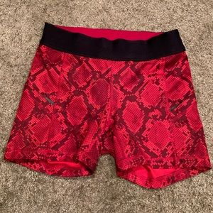 Lululemon red spandex shorts